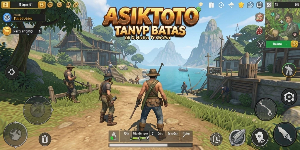 Gameplay ASIKTOTO yang menampilkan petualangan di dunia terbuka.