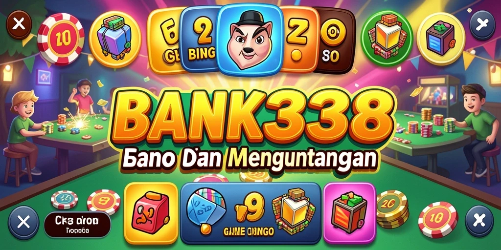 Screenshot utama BANK338 menampilkan gameplay Bingo yang seru.
