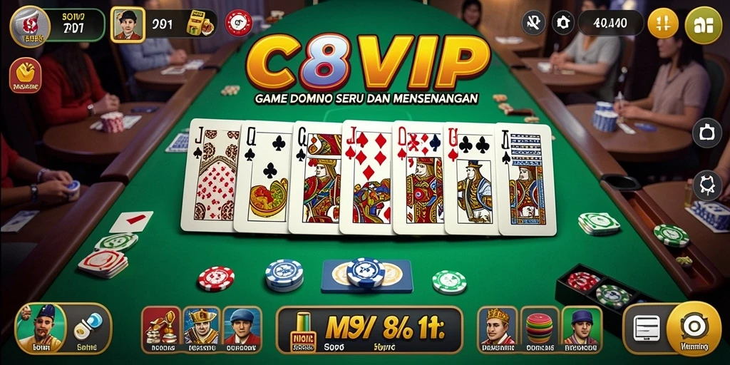 Tampilan gameplay C8VIP yang seru dan dinamis di permainan Domino.