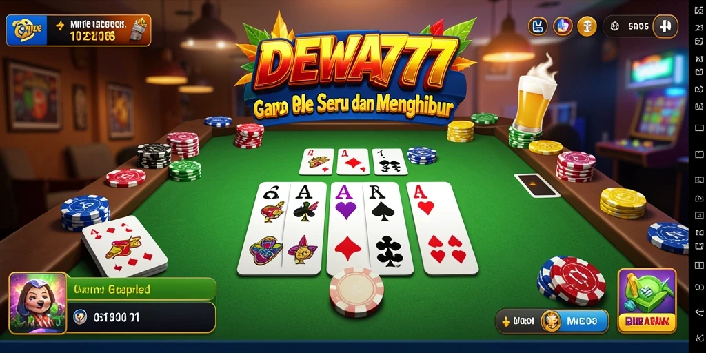Tampilan gameplay menarik dari DEWA777 dengan pengaturan Gaple yang seru.