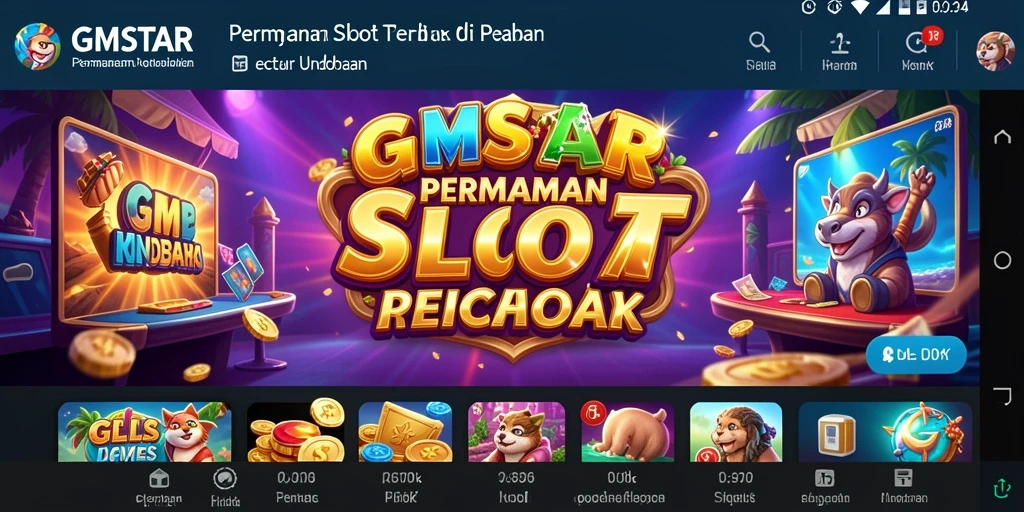 Screenshot utama gameplay GMSTAR menunjukkan pengalaman bermain slot yang mendebarkan.
