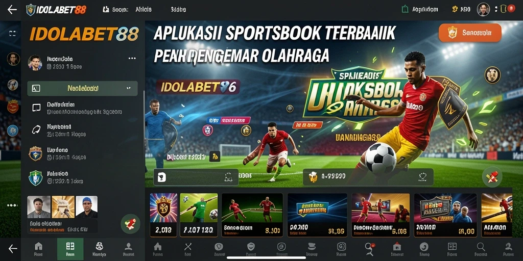 Screenshot IDOLABET88 menampilkan tampilan taruhan olahraga yang menarik.