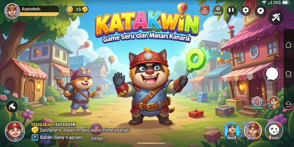 Tampilan gameplay KATAKWIN yang penuh aksi dan keseruan.