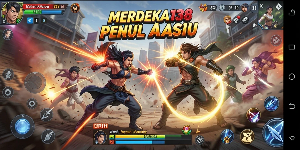 Tampilan gameplay intens dari MERDEKA138 yang menarik.