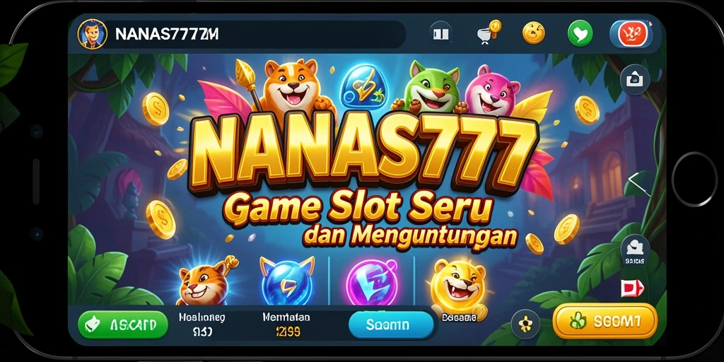 Tampilan permainan NANAS777 dengan elemen slot yang menarik.