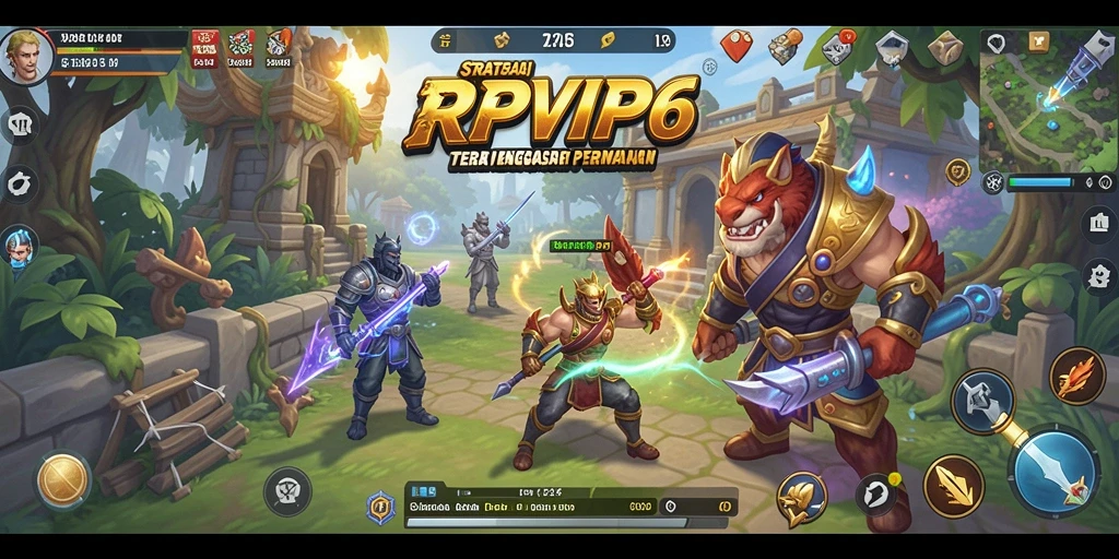 Tampilkan gameplay strategis mendebarkan RPVIP6.
